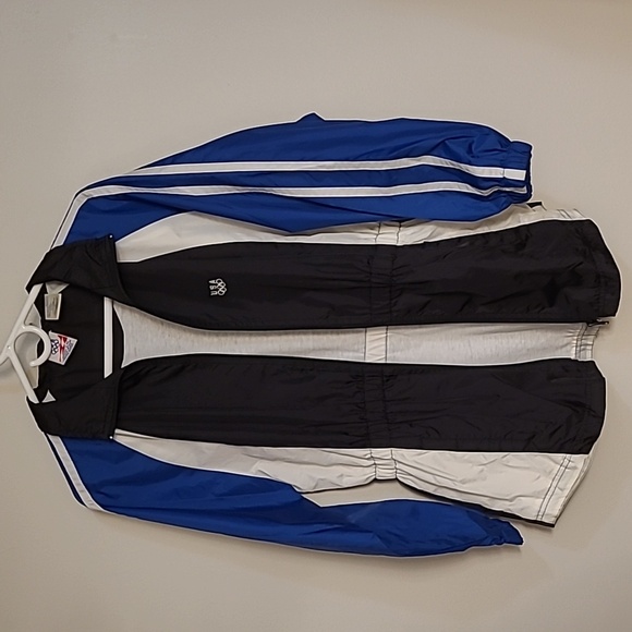 USA OLYMPICS Vintage Cinched Waist Full Zip Windbreaker Womens XL (16) JC PENNEY - Picture 15 of 16